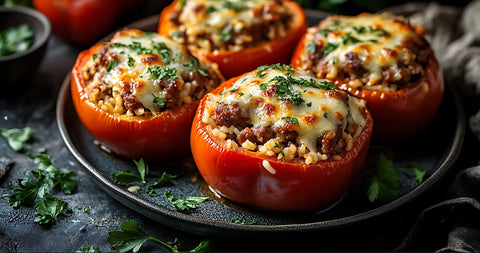 Sausage and Blue Cheese Stuffed Peppers