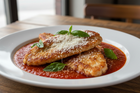Chicken Scallopini with Marinara Sauce