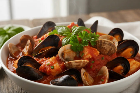 Seafood Stew with Marinara Sauce