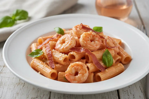 Vodka Sauce Shrimp & Prosciutto Rigatoni