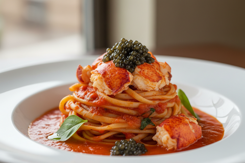 Lobster Linguine Royale with Black Crown Caviar