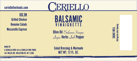 Ceriello Balsamic Dressing & Marinade