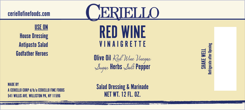 Red Wine Vinaigrette Italian Dressing