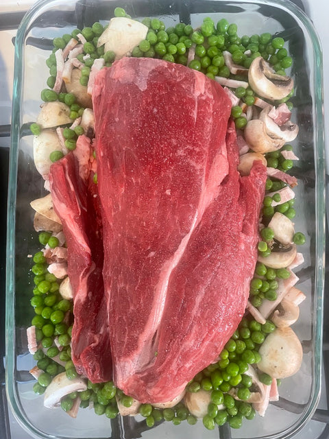 Prime Chateaubriand roast ready for the oven