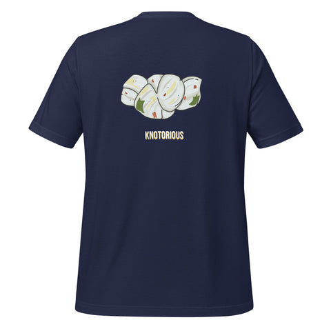 Ceriello Mozzarella Knot T-Shirt - Knotorious - Navy - Back