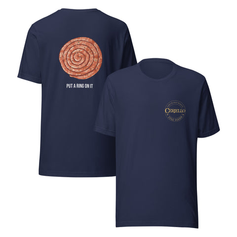 Ceriello Sausage T-Shirt - Put a Ring on It | Navy