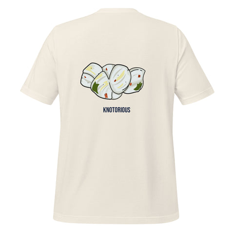 Ceriello Mozzarella Knot T-Shirt - Knotorious | Vintage White back view
